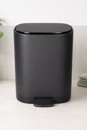 5L Matte Finish Dustbin with Removable Inner Bucket | Bathroom, Bedroom & Office