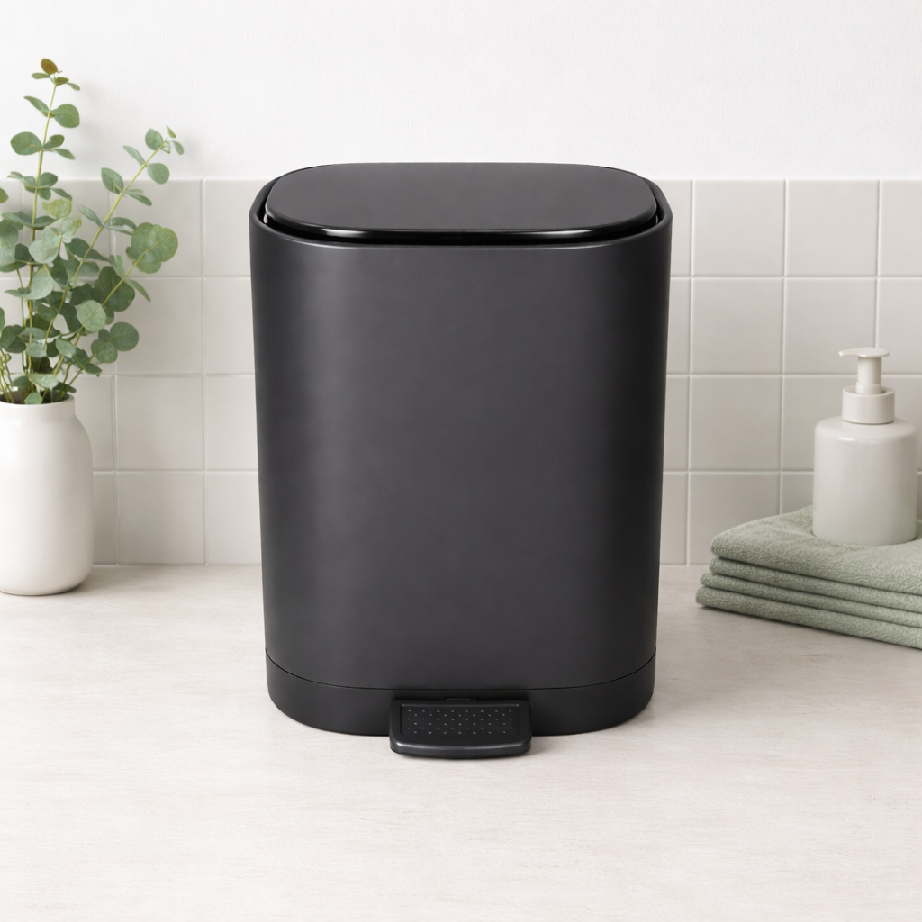 5L Matte Finish Dustbin with Removable Inner Bucket | Bathroom, Bedroom & Office