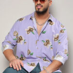 Lavender Floral Print Shirt