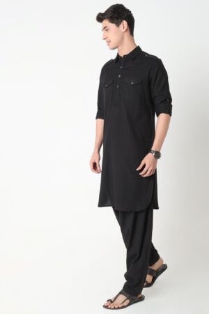 Regular Fit Solid Kurta With Patiyala Set