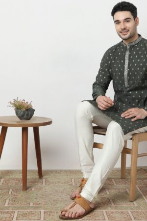 Regular Fit Jacquard Kurta
