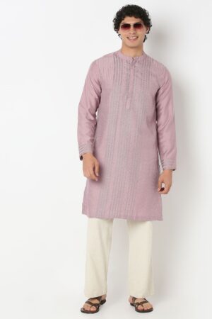 All Over Embroidered Straight Kurta