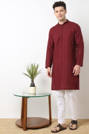 Straight Fit Lapet Long Kurta