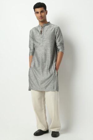 Knee Length Full Sleeve Printed Long Kurta