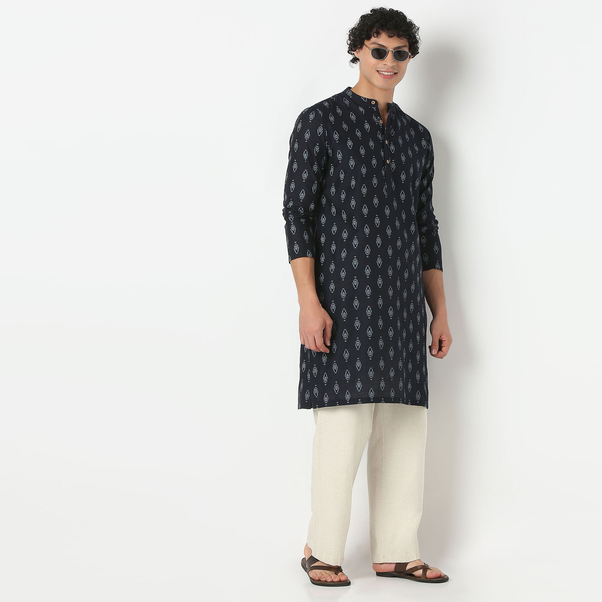 Printed Straight Long Kurta
