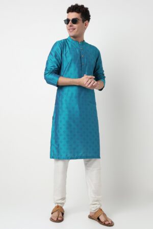 Printed Mandarin Collar Long Kurta
