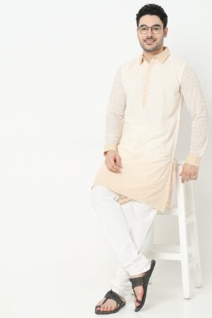 Regular Fit Embroidered Kurta