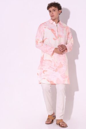 Organic Touch? - Zip Neck Printed Kurta