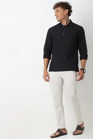 Woven Spells? Linen Flex Pintuck Short Kurta