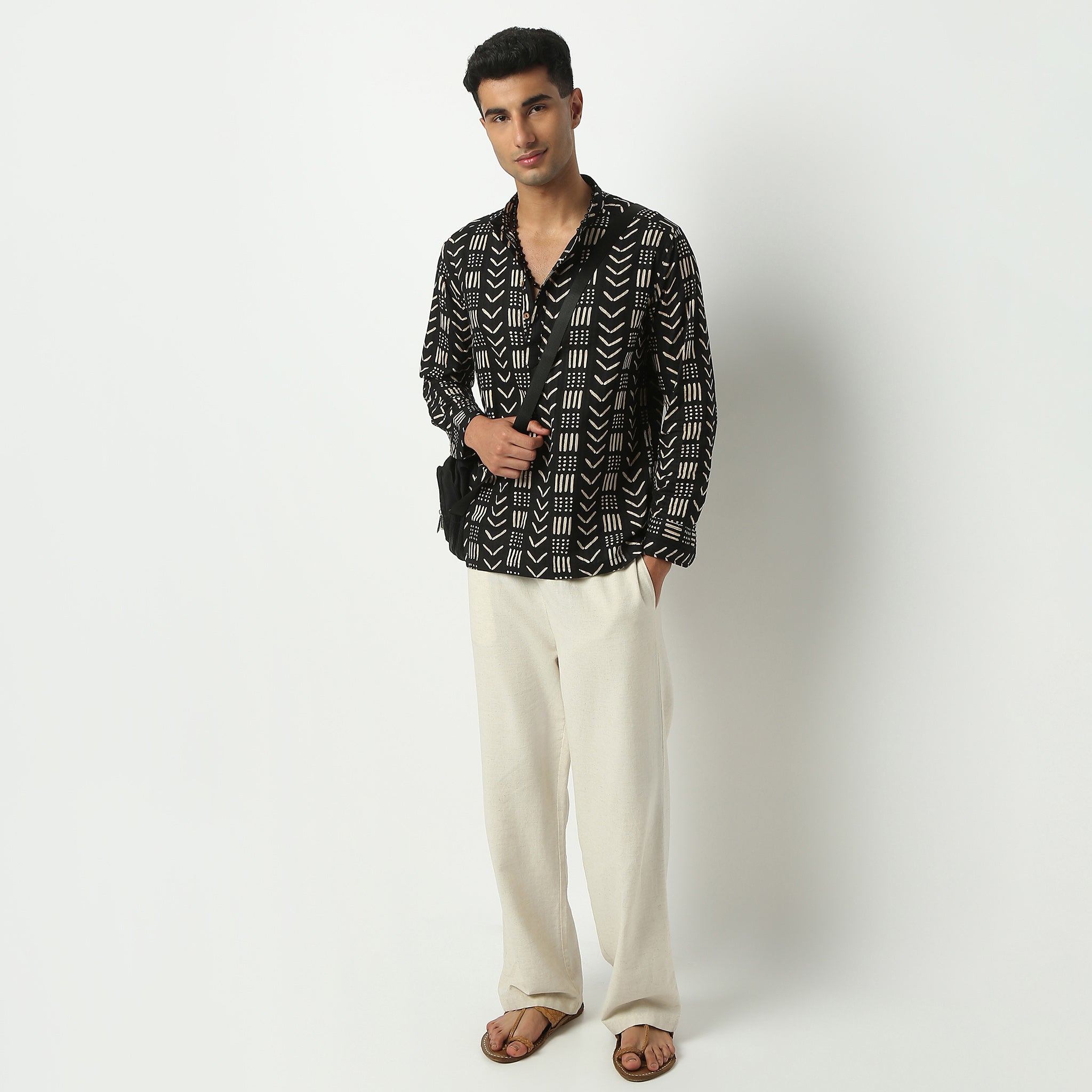 Full Sleeve Printed Short Kurta