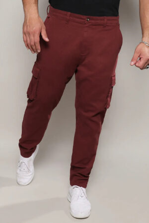 Maroon Cargo Trousers
