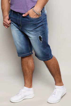 Solid Torn Stylish Denim Short