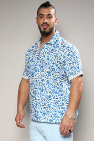 Blue Foliage Strokes Shirt