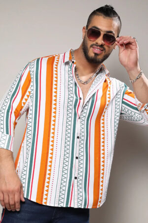 Multicolour Geometrical Print Shirt