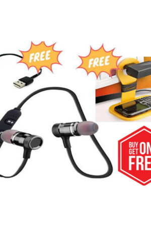 Magnetic wireless bluetooth earphone free data cable and charging mobile stand