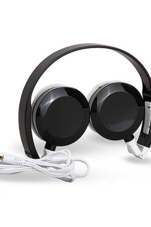 Folding Wired Headphone Set with Mic-Black