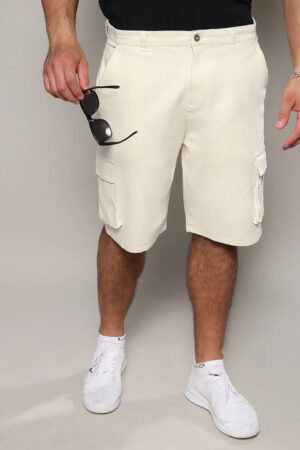 Pale Yellow Cargo Shorts