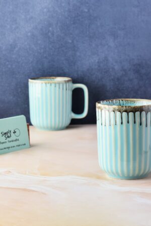Aqua Drizzle Mugs