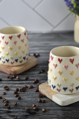 Rainbow Heart Mugs
