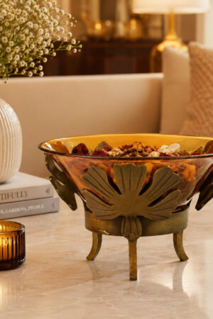Amber Bloom Potpourri Bowl