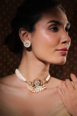 Dynasty of Kundan Pearl Choker Set