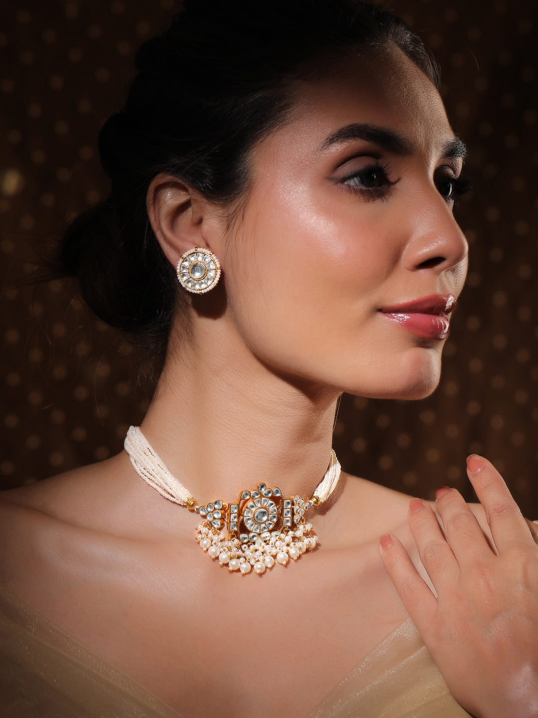 Dynasty of Kundan Pearl Choker Set
