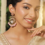 Delicate Pink Pearl Danglers