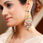 Multicolor Beaded Festive Chandelier Earrings