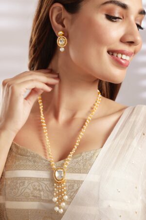 Kundan & Beads Long Necklace Set