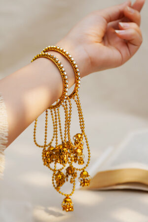 Golden Ghungroo Celebration Bangle Set
