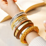 Mixed Texture Fusion Statement Bangles Set