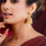 Antique Gold Filigree Jhumka Earrings