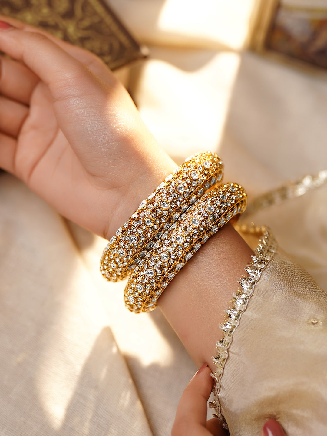 Wedding Glow Traditional Kundan Bangles