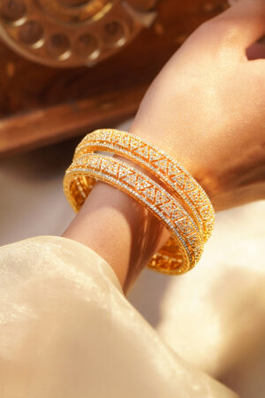 Golden Golw Classic Cubic Zirconia Bangles