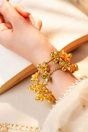 Gold Ghungroo Cluster Festive Bangles