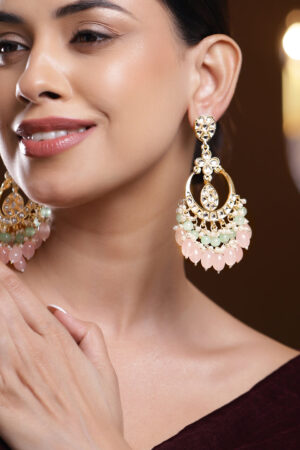 Royal Radiance in Pastels Chandbali