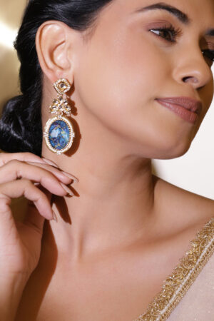 Chic Blue Dangler Earrings