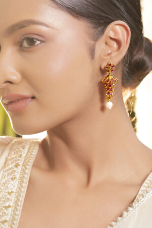 Dusky Rose Dangler Earrings