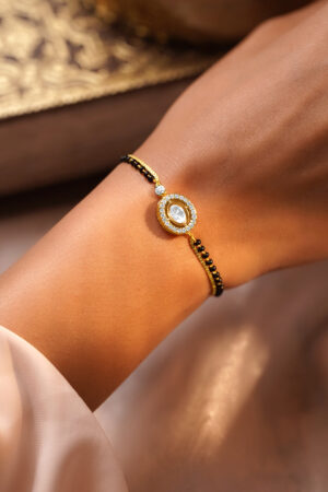 Classic Black Beaded Mangalsutra Bracelet
