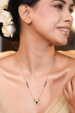 Classic Emerald Diamond Mangalsutra