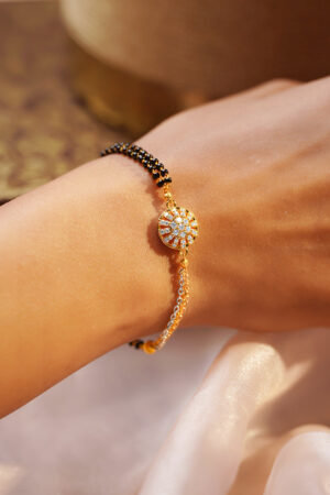 Delicate Charm American Diamond Mangalsutra Bracelet