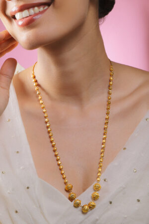 Gold Toned Beaded Necklace