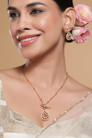 Wings in Pink Pendant Set