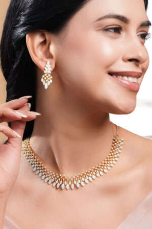Velvet Night Marquise Diamond Drop Necklace Set