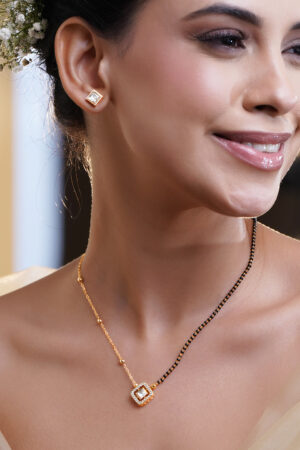 Modern Elegance American Diamond Mangalsutra Set