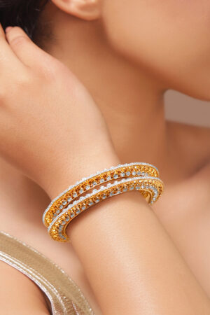 American Diamond Zirconia Bangles Set Of 2