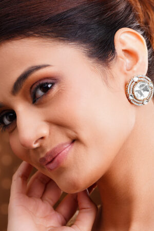 Cubic Zirconia Oversized Statement Stud Earrings