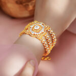 Golden Bloom Statement Glow Bracelet