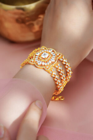 Golden Bloom Statement Glow Bracelet