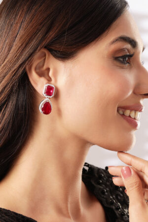 Premium Radiance American Diamond Zirconia Drop Earrings